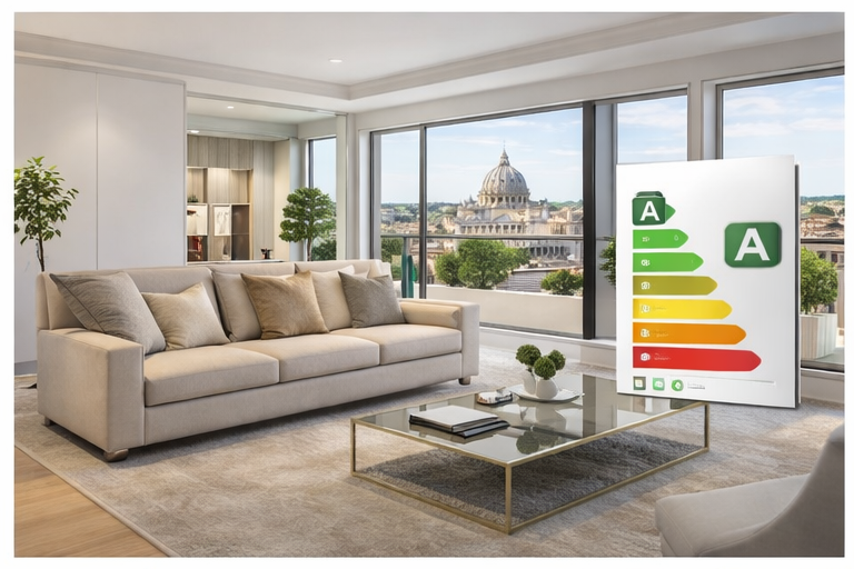 Appartamento di pregio a Roma con certificazione energetica classe A e finiture moderne